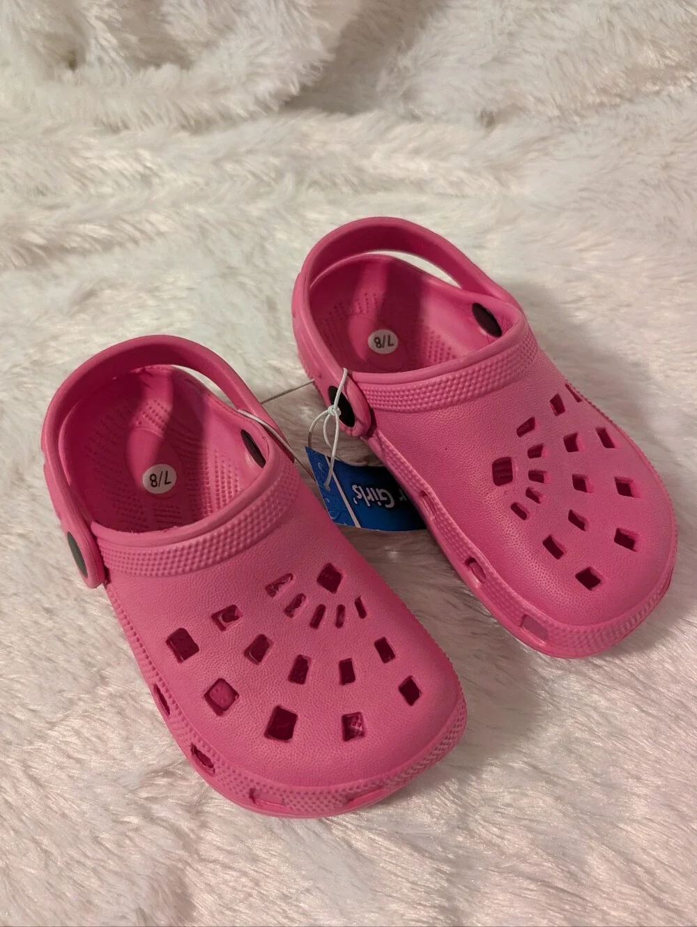 Kids Pink Clog Sandals - Comfortable Slip-On Shoes Toddler 7/8